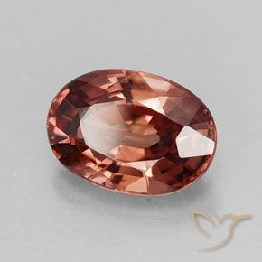 Circón rojo natural de 3,68 ct, corte óvalo, VVS-VS