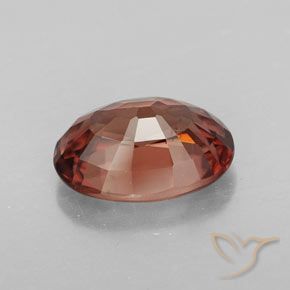 Circón rojo natural de 3,68 ct, corte óvalo, VVS-VS