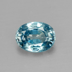 Circón azul natural de 1,25 ct, corte óvalo, VVS