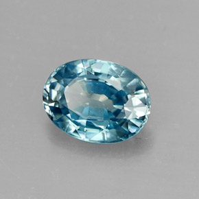 Circón azul natural de 1,25 ct, corte óvalo, VVS