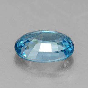 Circón azul natural de 1,36 ct, corte óvalo, VS