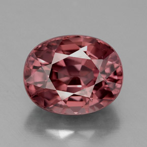Circón rosa natural de 5,12 ct, corte óvalo, VVS
