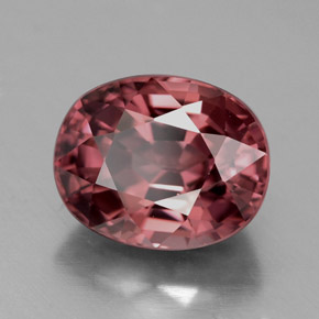 Circón rosa natural de 5,12 ct, corte óvalo, VVS