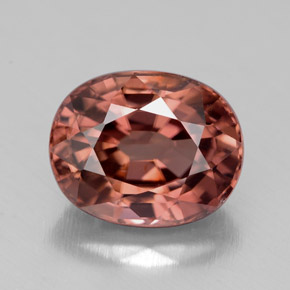 Circón rosa natural de 4,85 ct, corte óvalo, VVS-VS