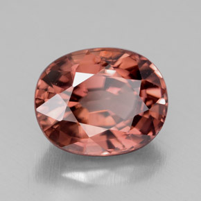 Circón rosa natural de 4,85 ct, corte óvalo, VVS-VS