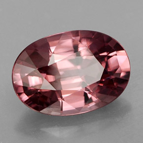 Circón rosa natural de 3,17 ct, corte óvalo, VVS-VS