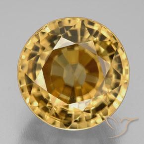 21.78ct Natural Dorado claro medio Circón, Redondo, IF