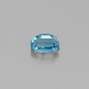 Circón azul natural de 0,36 ct, corte esmeralda, VS