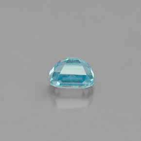 Circón azul natural de 0,41 ct, corte esmeralda, VS