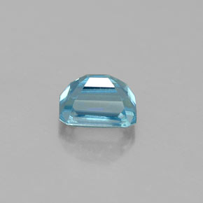 Circón azul natural de 0,67 ct, corte esmeralda, VS