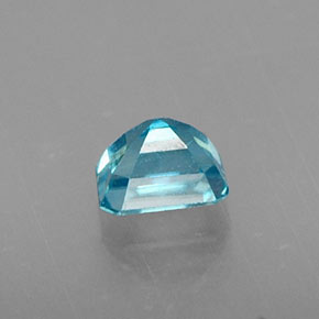 Circón azul natural de 0,40 ct, corte esmeralda, VS