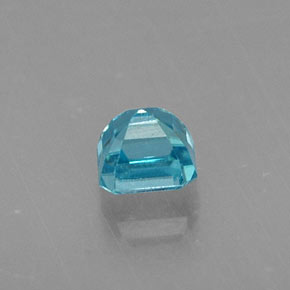 Circón azul natural de 0,56 ct, corte esmeralda, VVS-VS
