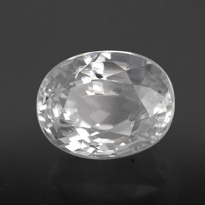 Circón blanco natural de 8,64 ct, corte óvalo, VVS