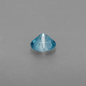 Circón azul natural de 0,49 ct, corte redondo, VVS-VS
