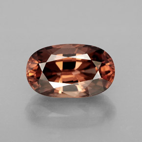 Circón naranja natural de 4,69 ct, corte óvalo, VVS