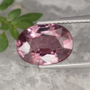 Circón rosa natural de 4,18 ct, corte óvalo, VVS