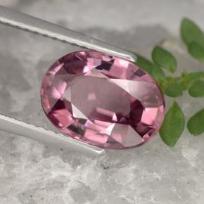 Circón rosa natural de 4,18 ct, corte óvalo, VVS