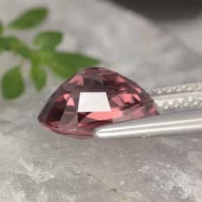 Circón rosa natural de 4,09 ct, corte óvalo, VVS