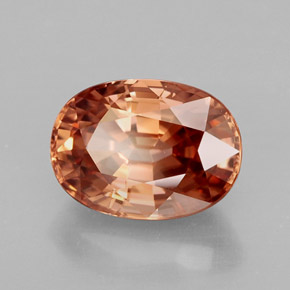 Circón naranja natural de 4,08 ct, corte óvalo, IF