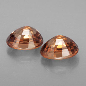 Gemas de circón naranja natural de  ct, corte óvalo, IF