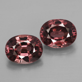 Gemas de circón rosa natural de  ct, corte óvalo, IF