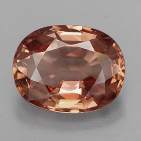 Circón naranja natural de 2,81 ct, corte óvalo, IF
