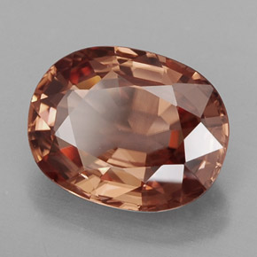 Circón naranja natural de 2,81 ct, corte óvalo, IF