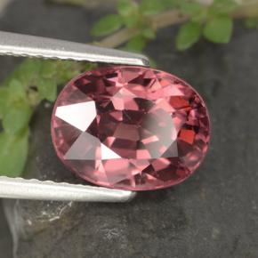 Circón rojo natural de 3,58 ct, corte óvalo, VVS