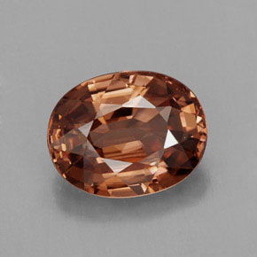 Circón naranja natural de 2,95 ct, corte óvalo, IF