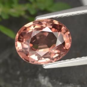 Circón rosa natural de 2,93 ct, corte óvalo, VVS-VS