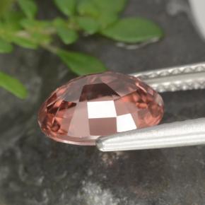 Circón rosa natural de 2,93 ct, corte óvalo, VVS-VS