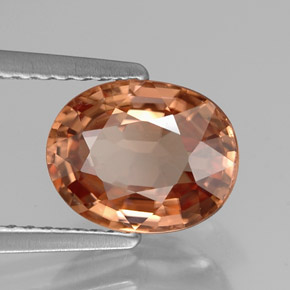 Circón naranja natural de 2,90 ct, corte óvalo, IF