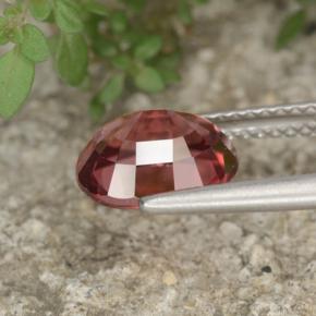Circón rosa natural de 3,31 ct, corte óvalo, VVS