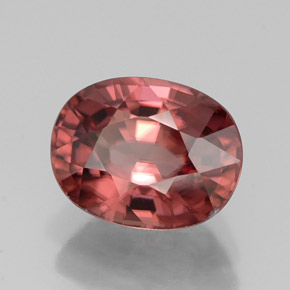 Circón rosa natural de 3,39 ct, corte óvalo, IF