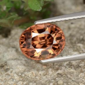Circón rosa natural de 3,69 ct, corte óvalo, VVS