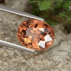 Circón rosa natural de 3,69 ct, corte óvalo, VVS