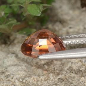 Circón rosa natural de 3,69 ct, corte óvalo, VVS