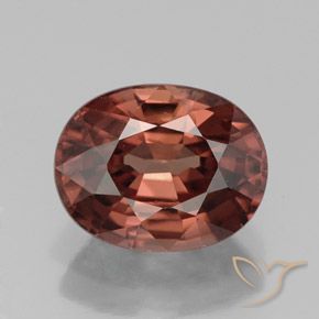 3.27ct Natural Rojo carmesí intenso Circón, Ovalada, VVS-VS