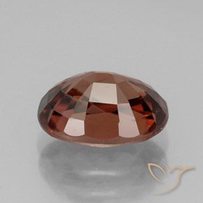 Circón Rojo carmesí intenso natural de 3.27 ct, Ovalada, VVS-VS