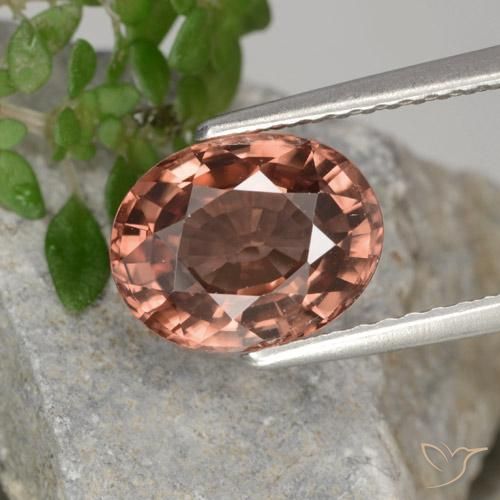 2.70ct Natural Rojo indio Circón, Ovalada, VVS