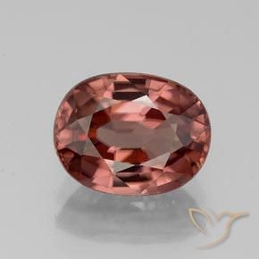 3.06ct Natural Rojo vino Circón, Ovalada, VVS