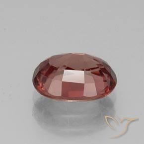 Circón Rojo vino natural de 3.06 ct, Ovalada, VVS