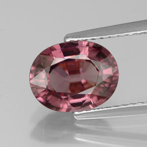 Circón rosa natural de 2,86 ct, corte óvalo, IF