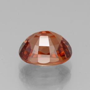 Circón naranja natural de 3,83 ct, corte óvalo, VVS