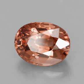 Circón naranja natural de 3,30 ct, corte óvalo, VVS
