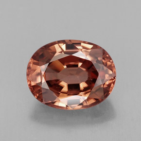Circón naranja natural de 3,10 ct, corte óvalo, IF