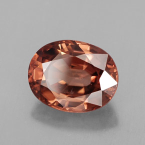 Circón naranja natural de 3,10 ct, corte óvalo, IF