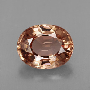 Circón rosa natural de 2,88 ct, corte óvalo, VVS