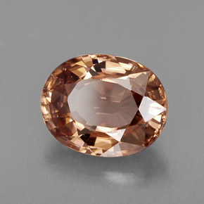 Circón rosa natural de 2,88 ct, corte óvalo, VVS