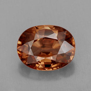 Circón naranja natural de 3,03 ct, corte óvalo, IF